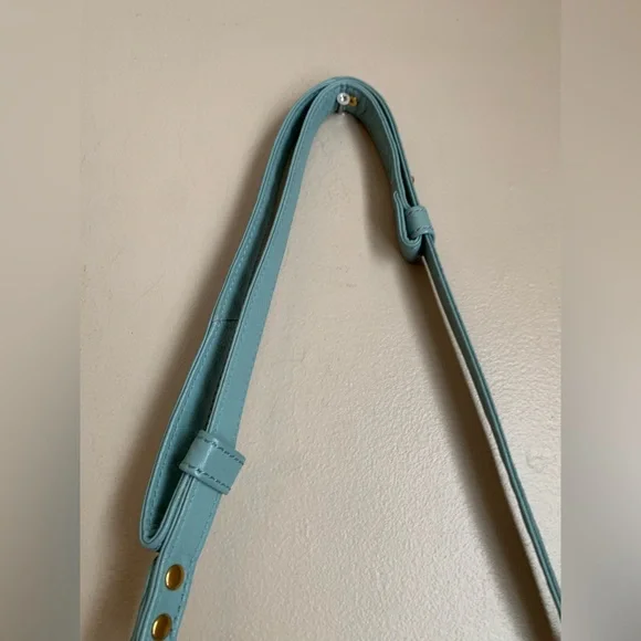 Hobo Teal Pier Leather Purse Small Crossbody Lightweight Bag Adjustable Strap - Picture 4 of 14